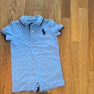 Polo by Ralph Lauren Kids Light Blue Polo Romper